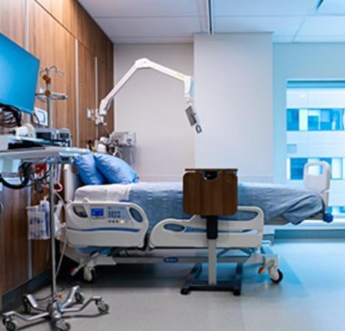 A photo of an intensive care room at Mackenzie Health