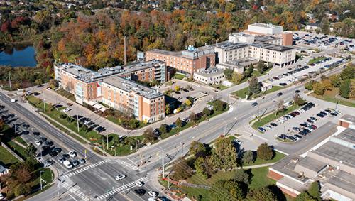 Aerial view of Mackenzie Richmond Hill Hospital