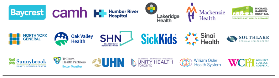 Participating hospital logos