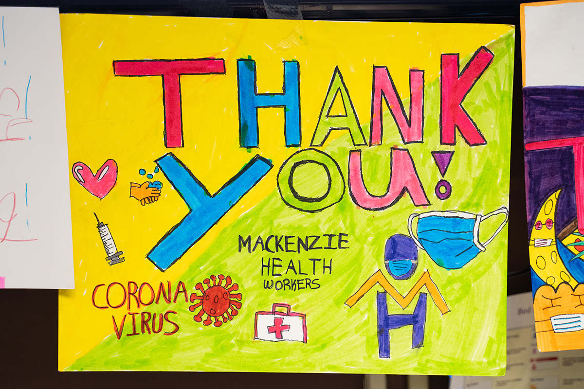 Support card made by a young member of our community